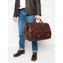 Кожаный саквояж Fabriano premium brown (арт. 4008-53)