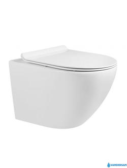 Подвесной безободковый унитаз  MEER MR-2100 с сиденьем