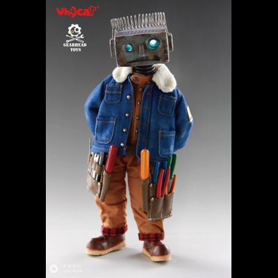 Неуклюжий робот Карри - Коллекционная ФИГУРКА 1/6 scale ClumsyBot  Curry - Whycat&amp;GEARHEADTOYS