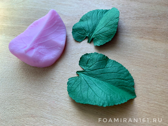 Молд «Лист фиалки лесной, садовой #7» (ELF_decor)