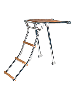 Платформа кормовая с трапом 3 ступени ироко