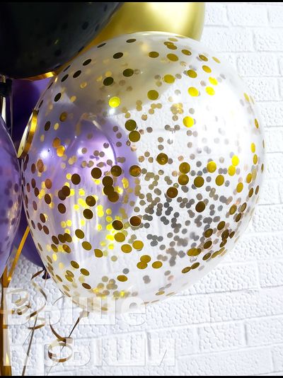 Сет "Фиалка золото" (15 шариков + 2 цифры)