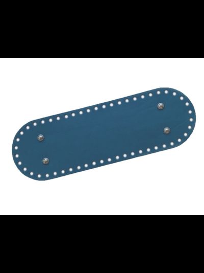 Донышко для сумки кожаное 30х10 см овальное с ножками цвет джинс