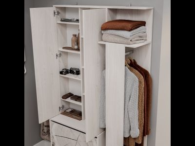 Прихожая Россо (1142*2083*358мм), ясень белый