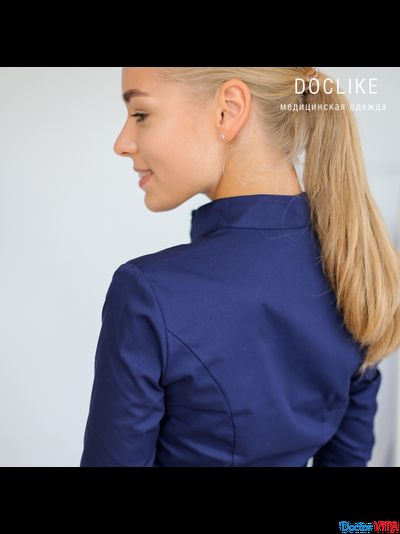 БЛУЗА DOCLIKE DL423 синяя