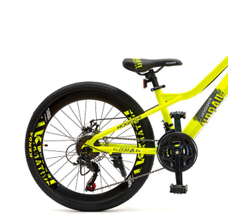 Подростковый велосипед 24" HOGGER URBAN MD, алюминий, 21-скор. желтый