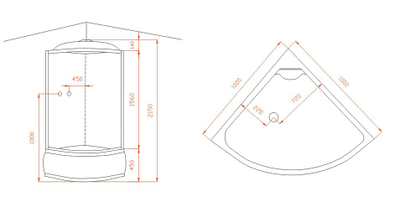 Душевая кабина АRCUS AS-113 (100x100)