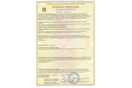 Сертификат соответствия требованиям безопасности RIVAL 