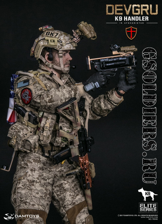Боец DEVGRU со служебной собакой - Коллекционная фигурка 1/6 DEVGRU K9-handler in Afghanistan (DAM 78040) - DAMToys