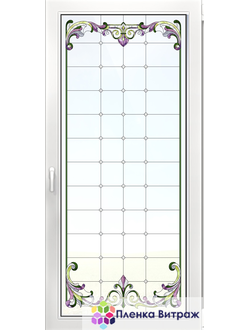 Витражная пленка, витражная пленка самоклеющаяся, пленочный витраж с классическим рисунком