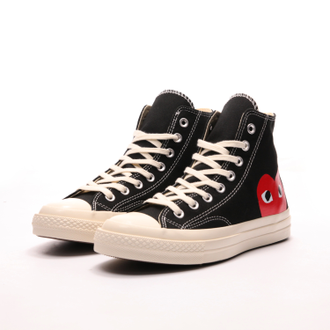 Кеды Converse Play Comme Des Garçons черные  высокие