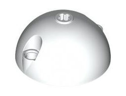 Cylinder Hemisphere 5 x 5, Axle Hole in Center and 2 Pin Holes, White (4412 6482636 6513897)