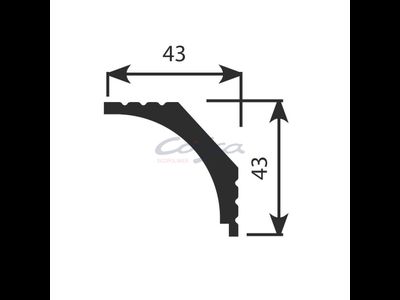 Карниз KX016 - 43*43*2000мм