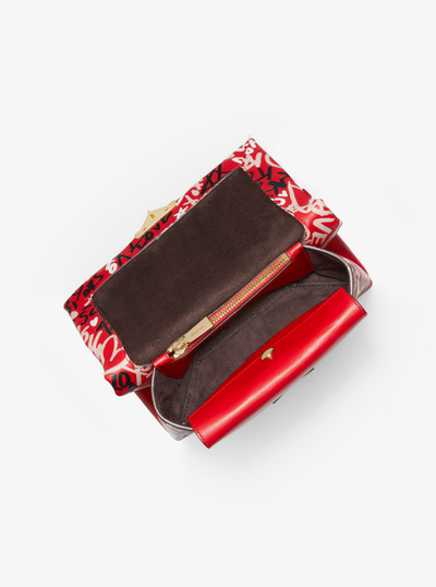 Сумка MICHAEL KORS CECE MEDIUM с принтом красная