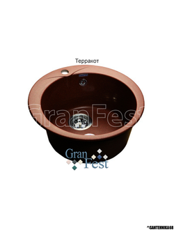 Мойка из искусственного камня Granfest RONDO GF-R480 с сифоном