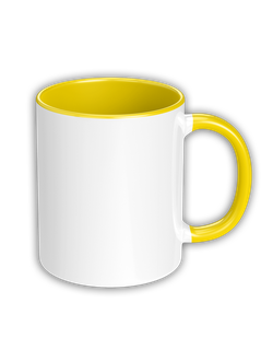 Кружка ЖЕЛТАЯ внутри и ручка, 1/36