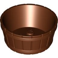 Container, Barrel Half Large with Axle Hole, Reddish Brown (64951 / 4541875)