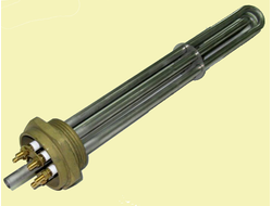 Блок тэн, Нагревательный элемент нерж. RDT с трубкой  под термостат   фланец "гайка"- резьба ф-48мм. (трубная резьба G1" 1/2)