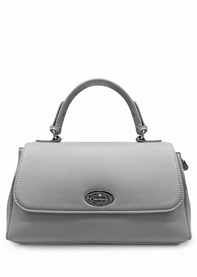 (АРТИКУЛ: 9857/9) СУМКА ЖЕНСКАЯ, НЕБОЛЬШАЯ, НАТУРАЛЬНАЯ КОЖА, СЕРАЯ, С ПЛЕЧЕВЫМ РЕМНЕМ