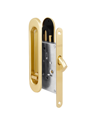 Защелка с ручками для раздвижных дверей Soft LINE Золото