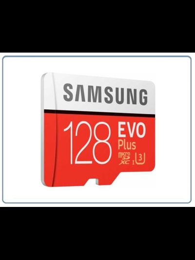 Карта памяти microSDXC UHS-I U3 SAMSUNG EVO PLUS 128 ГБ, 100 МБс, Class 10, MB-MC128HARU, + переходник SD