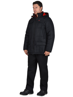 Куртка "Сириус-Кайман" черная, подкладка флис