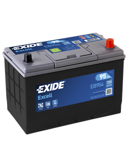 АККУМУЛЯТОР автомобильный EXIDE EXCELL EB954 (АЗИАТСКИЙ ТИП КОРПУСА) R+ 95Ah 720А (En)