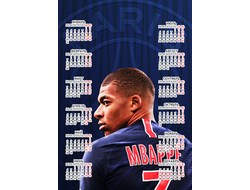 Календарь настенный Kylian Mbappe Lottin, Килиан Мбаппе Лоттен №6