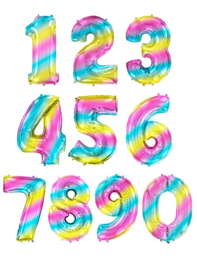 Фольгированная цифра - Диагональная радуга
