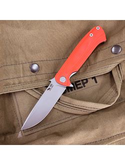 Складной нож Чиж NEXT HD сталь AUS 10,  рукоять G10, цвет оранжевый