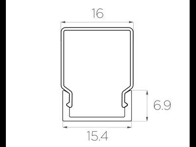 Алюминиевый профиль 4L-1506-S ANOD