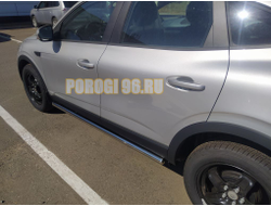 Защита штатного порога d60 для Renault Arkana 2019-