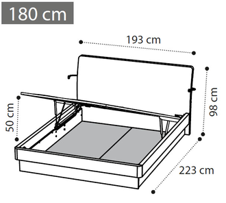 Кровать "Eclisse" с подъёмным механизмом 180х200 см