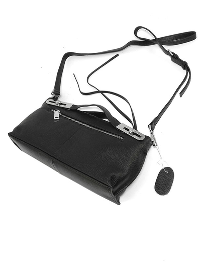 (АРТИКУЛ: 9716/0/32) СУМКА ЖЕНСКАЯ НЕБОЛЬШАЯ, НАТУРАЛЬНАЯ КОЖА, ЧЕРНАЯ, РЕМЕНЬ ЧЕРЕЗ ПЛЕЧО
