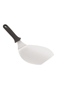 Лопатка для пиццы 35 см. изогнутая рабочая часть 22*16,5 см, нержавеющая сталь, ручка пластик