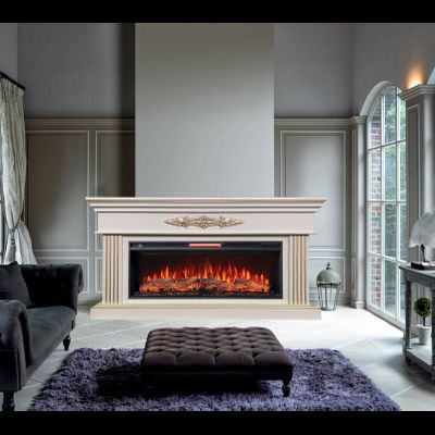 Линейный электрокамин Bergamo WTG с очагом Joker 45