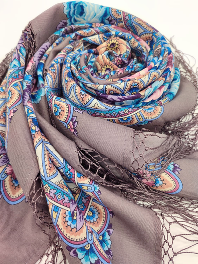 Павловопосадский платок Подружкины посиделки 1993-16