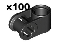 Technic, Axle and Pin Connector Perpendicular, Black (6536 / 4173668 / 6261371 / 653626)