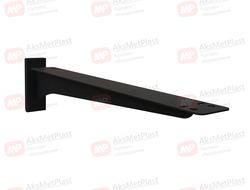 MB-2253S Полкодержатель прямой сквозной под полку L=300 мм цвет черный
