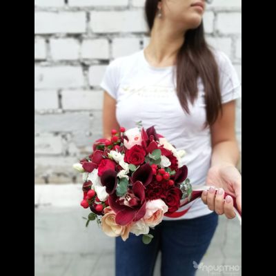 Букет невесты &amp; Бутоньерка № 1331