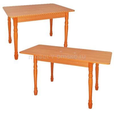 КМ035 Стол обеденный №25 раздвижной. Размер: 1100х750х700. В разложенном виде: 1550х750х700.