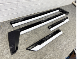 Молдинги Lexus LX600 LX500d на двери белые антихром