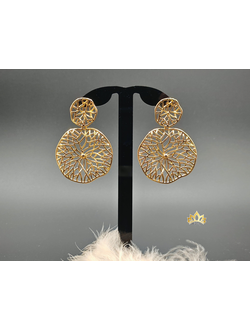 Элегантные кружевные серьги-подвески 6см