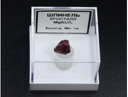 Шпинель кристалл в пластиковом боксе, Бирма, Могок №22044