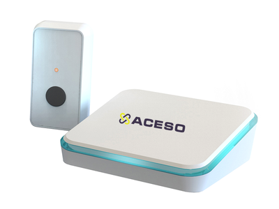 Стационарная система Исток-Сенсо зона охвата до 80 м2 с беспроводной кнопкой для передачи сигнала эвакуации на слуховые аппараты пользователей