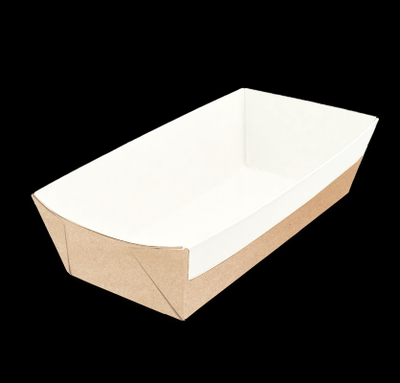 Лоток для запекания 540мл (крафт/белый), 170*90*45мм