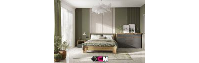 Композиция Спальни ХЕЛЕН Дуб Крафт золотой/Графит