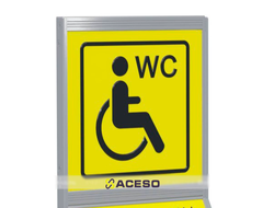 Пиктограмма тактильная, модульная "Обособленный туалет доступный для инвалидов на кресле-коляске", с