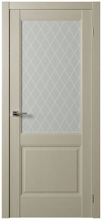 Межкомнатная дверь "НОВА-4" серена керамик (остекленная) С ВРЕЗКОЙ ПОД ЗАЩЕЛКУ 96