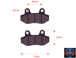 Колодки дискового тормоза питбайк двухпоршневой суппорт